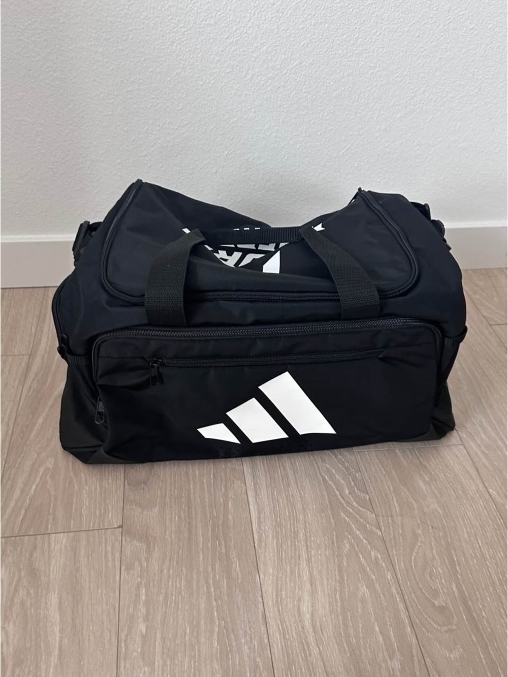 Adidas Black Duffel Gym Bag Travel Sports Shoulder Bag Large Logo